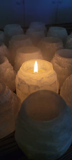 Selenite Tea-light Holders