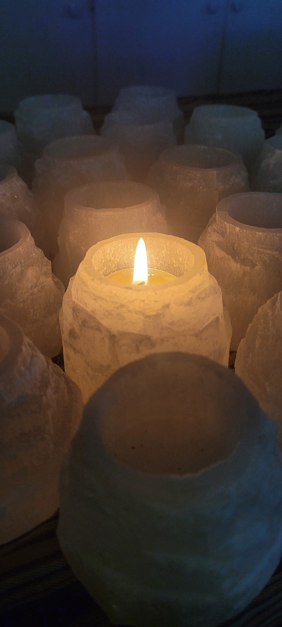 Selenite Tea-light Holders