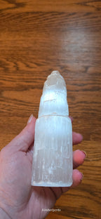 Raw Selenite Tower · 6 Inch