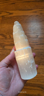 Raw Selenite Tower · 6 Inch